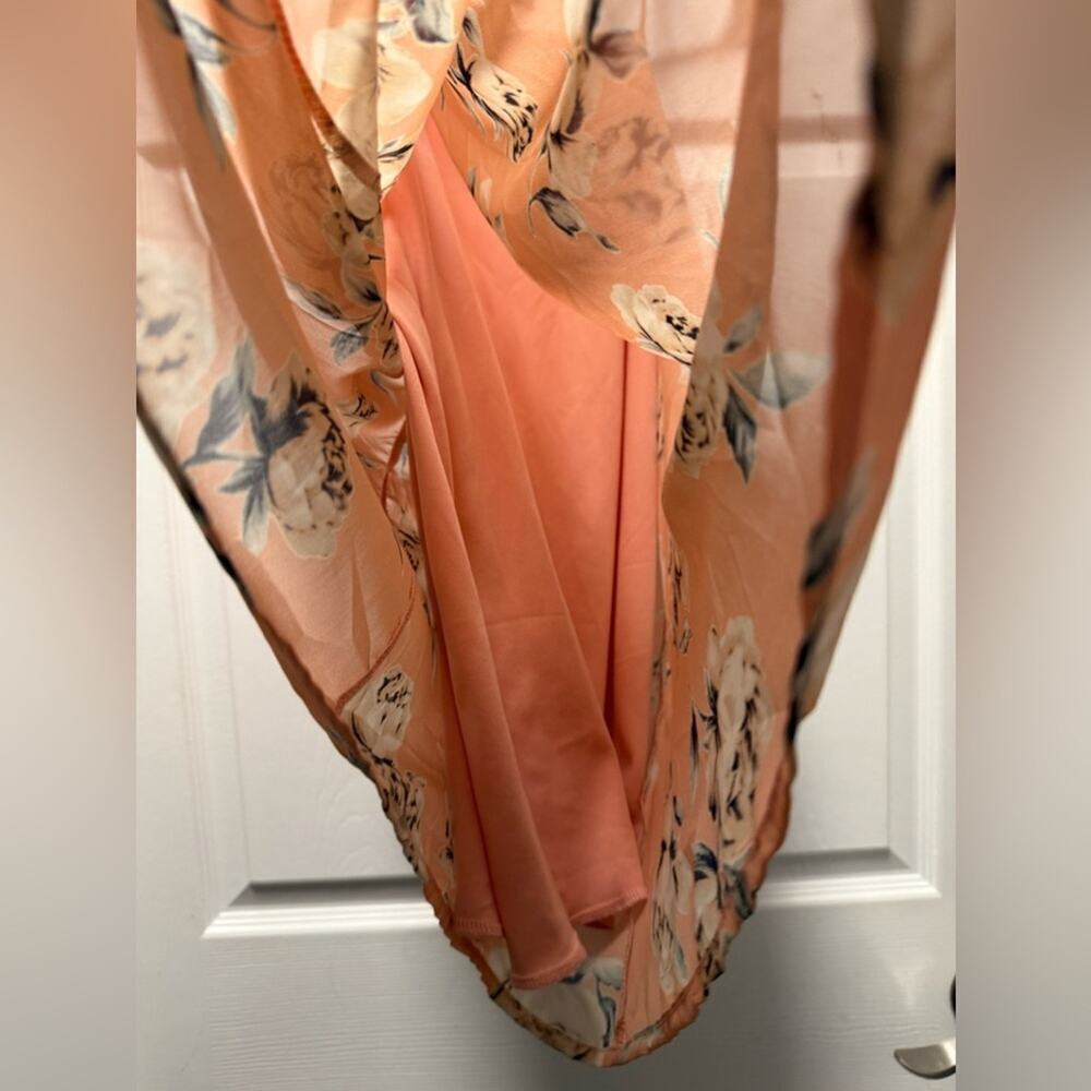 Boutique Plush Pink Floral Blouse Large - Picture 3 of 6